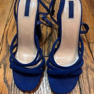Forever21 Blue Strappy Women's Heels